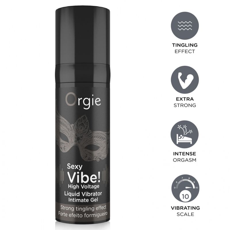 Orgie Sexy Vibe! High Voltage voimakkaasti kihelmöivä intiimigeeli - 15 ml