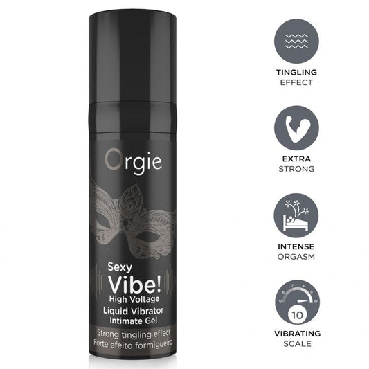 Orgie Sexy Vibe! High Voltage voimakkaasti kihelmöivä intiimigeeli - 15 ml