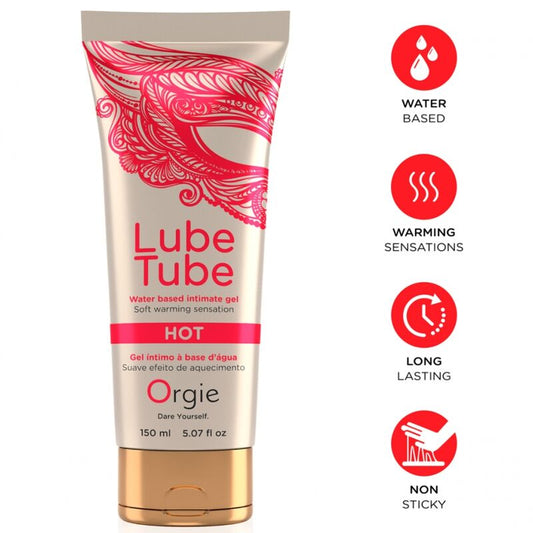 Orgie Lube Tube Hot lämmittävä vesipohjainen intiimigeeli - 150 ml