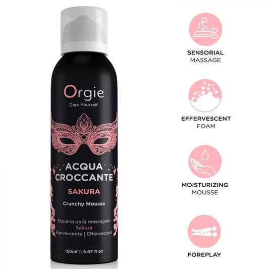 Orgie Acqua Croccante rätisevä hierontavaahto - sakura - 150 ml