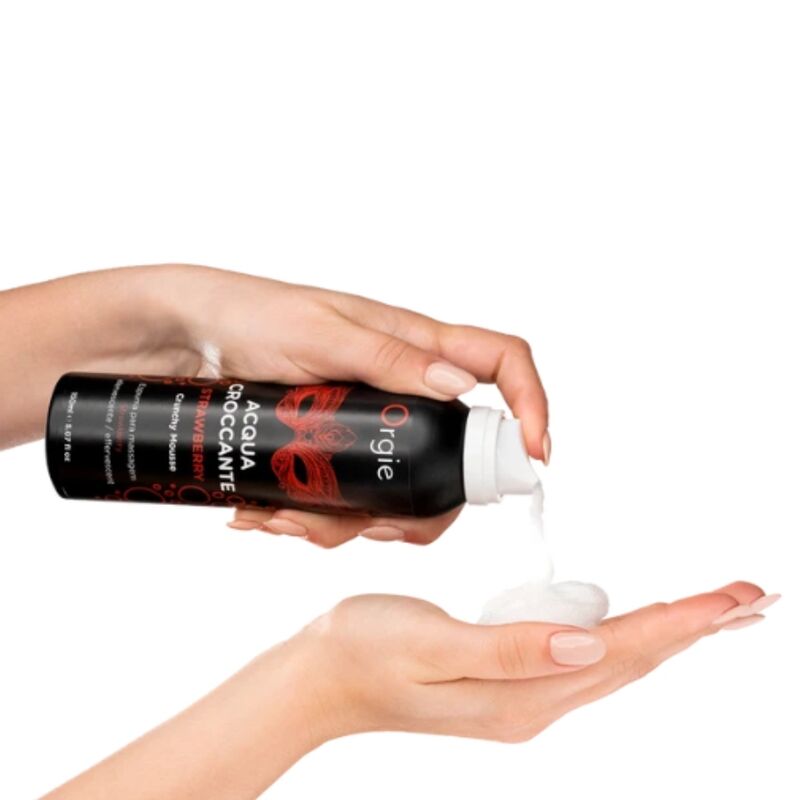 Orgie Acqua Croccante rätisevä hierontavaahto - mansikka - 150 ml