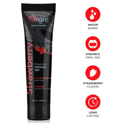 Orgie Lube Tube Strawberry suudeltava vesipohjainen intiimigeeli - mansikka - 100 ml