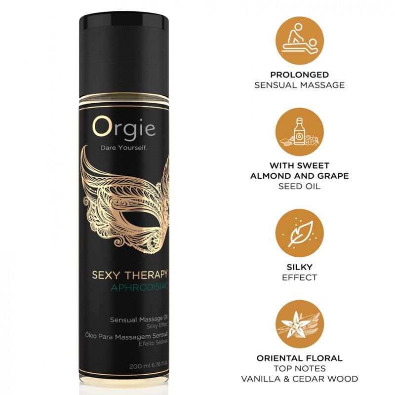 Orgie Sexy Therapy Aphrodisiac hierontaöljy - 200 ml