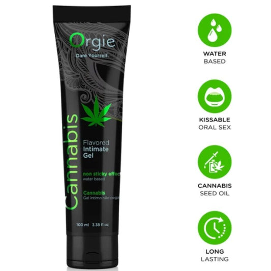 Orgie Lube Tube Cannabis suudeltava vesipohjainen intiimigeeli - 100 ml