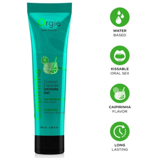 Orgie Lube Tube Cocktail Caipirinha suudeltava vesipohjainen intiimigeeli - 100 ml