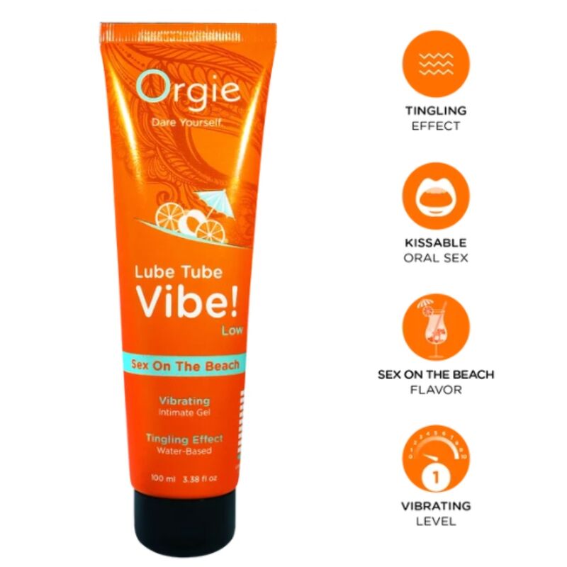 Orgie Lube Tube Vibe! Sex on the Beach miedosti kihelmöivä intiimigeeli - 100 ml