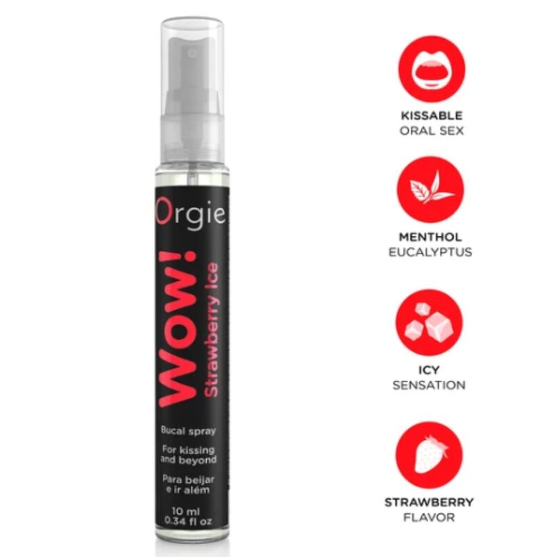 Orgie Wow! suusuihke - mansikkajää - 10 ml