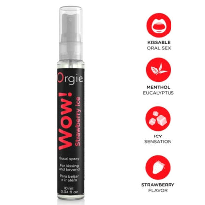 Orgie Wow! suusuihke - mansikkajää - 10 ml