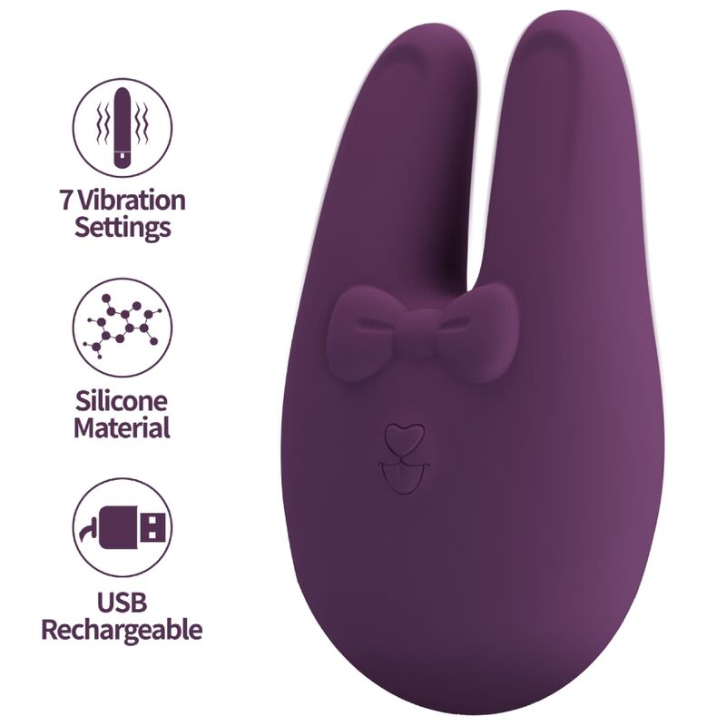 Romance Bunny ulkoinen kiihotin - 7 värinäohjelmaa - D-246851