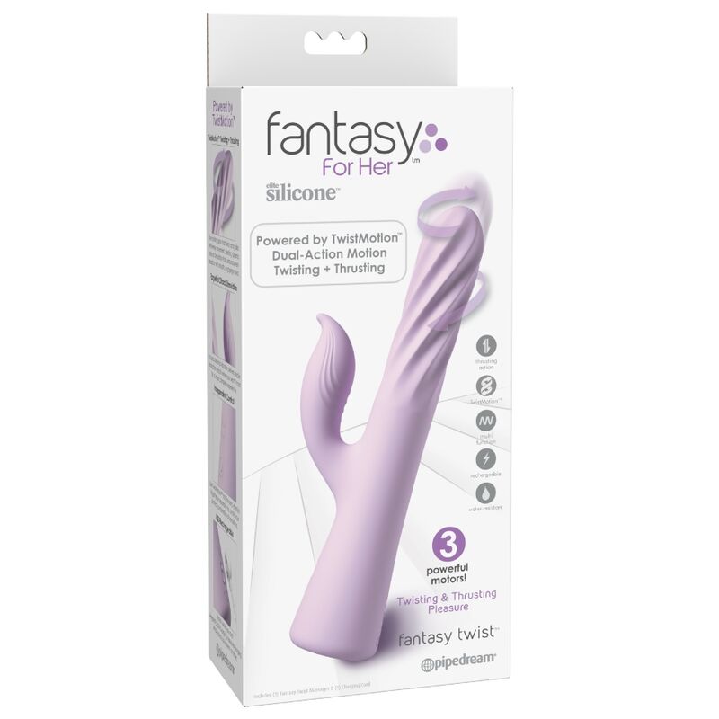 Fantasy for Her Fantasy Twist Twistmotion vibraattori pyörinnällä ja työnnöllä - violetti