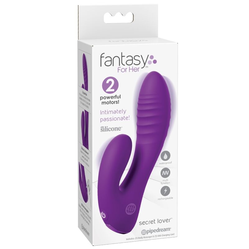 Fantasy for Her Secret Lover ladattava kaksoiskiihotin G-pisteelle ja klitorikselle - violetti