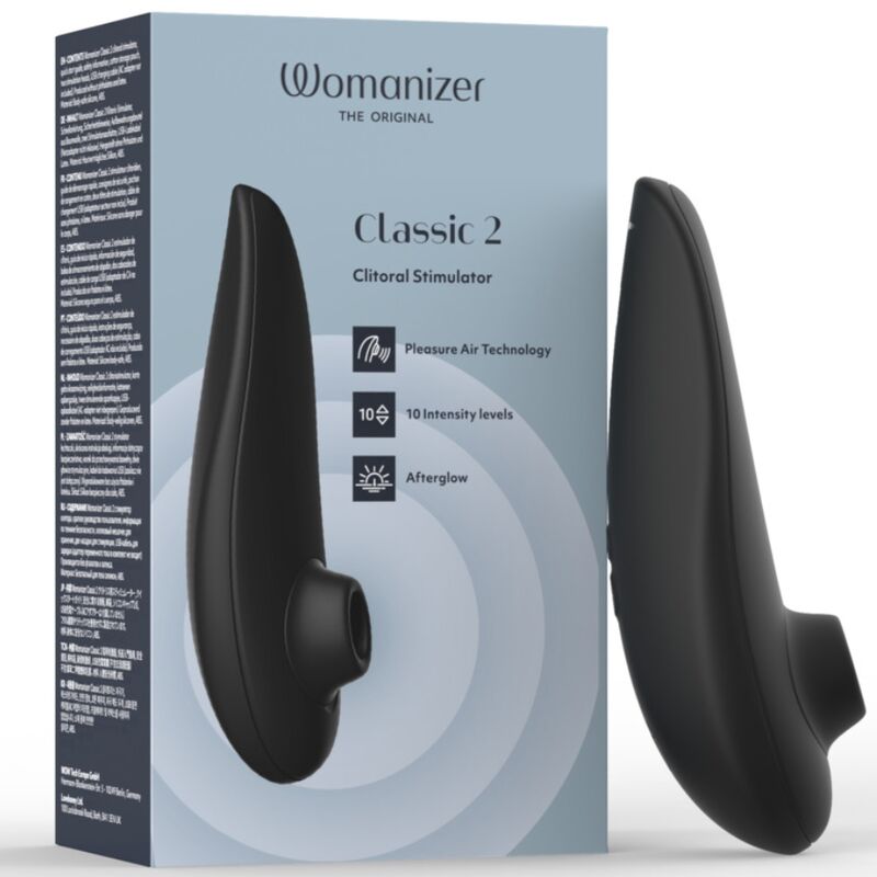 Womanizer Classic 2 paineaalto-klitoriskiihotin, 10 tehoa, musta