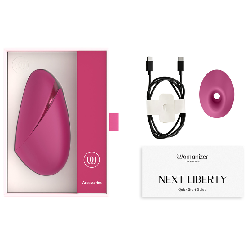 Womanizer Next Liberty 3D Pleasure Air klitoriskiihotin, kirkas pinkki