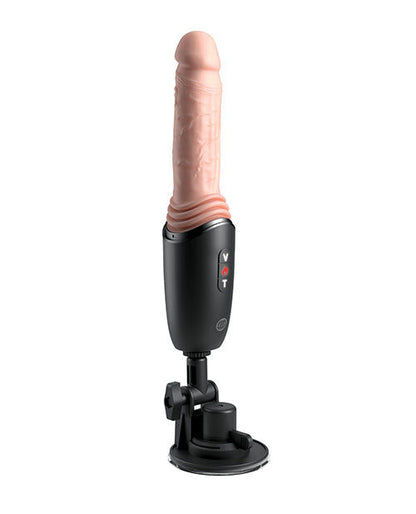 King Cock Plus Thrusting Cock Pro silikonidildo värinällä ja lämmöllä - 12,7 cm