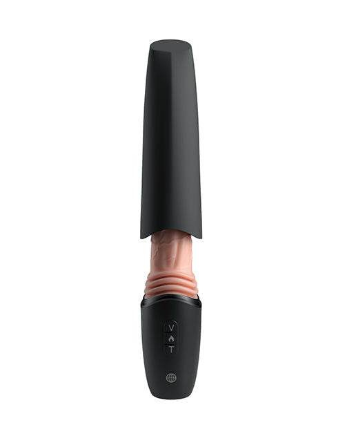 King Cock Plus Thrusting Cock Pro silikonidildo värinällä ja lämmöllä - 12,7 cm