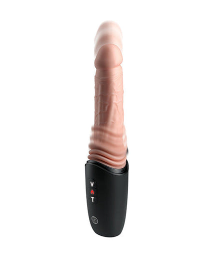 King Cock Plus Thrusting Cock Pro silikonidildo värinällä ja lämmöllä - 12,7 cm