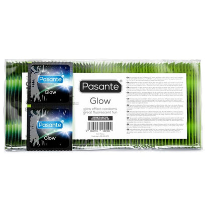 Pasante Glow hohtavat kondomit - pussi - 144 kpl