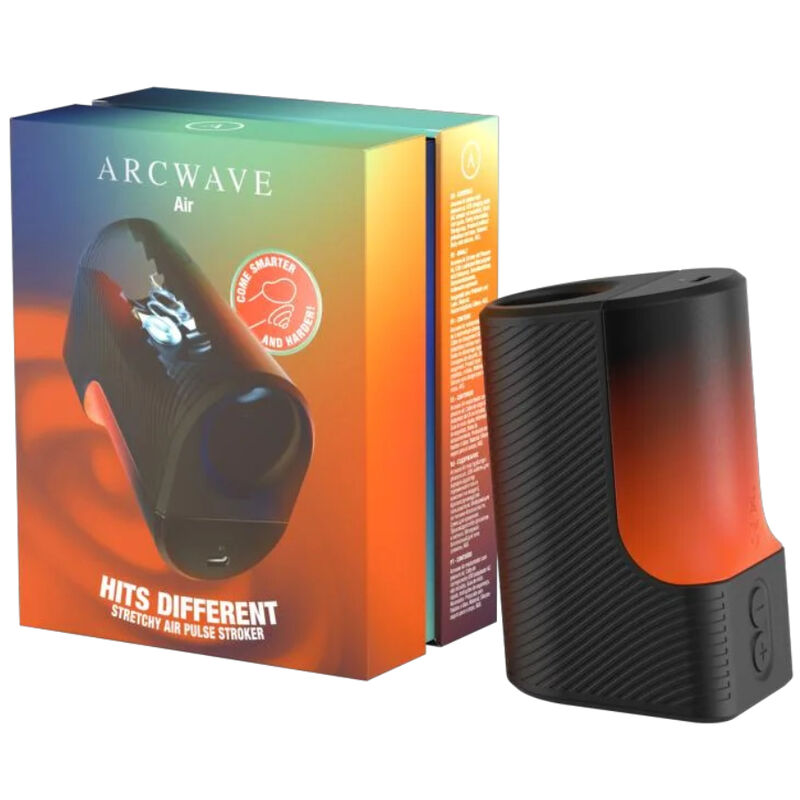 Arcwave Air joustava paineaalto-masturbaattori, 6 tehoa, musta