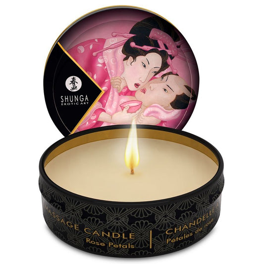 Shunga Mini Caress By Candelight Roses Massage Candle 30 Ml | Niks.fi verkkokauppa