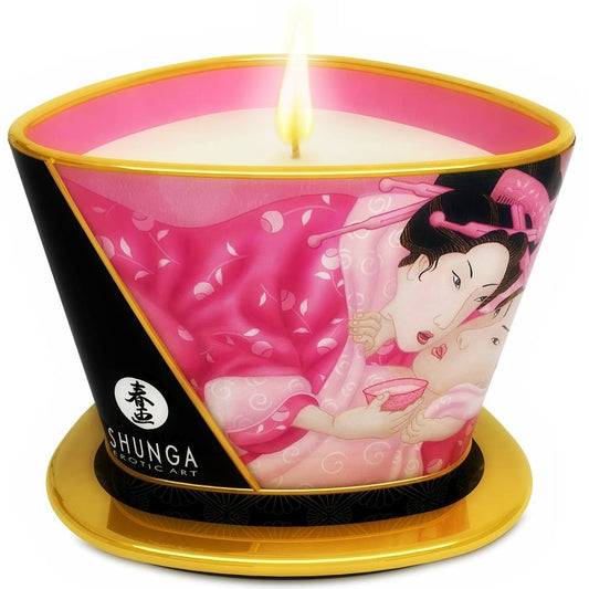 Shunga Mini Caress By Candelight Aphrodisiac Roses Massage Candle 170 Ml | Niks.fi verkkokauppa