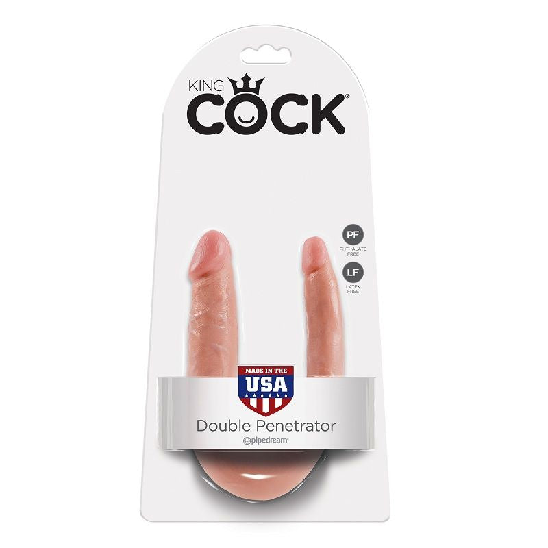 King Cock U-Shaped Small Double Trouble Flesh 12.7 Cm | Niks.fi verkkokauppa