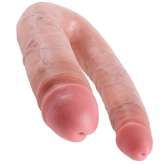 King Cock U-Shaped Large Double Trouble Flesh 17.8 Cm | Niks.fi verkkokauppa
