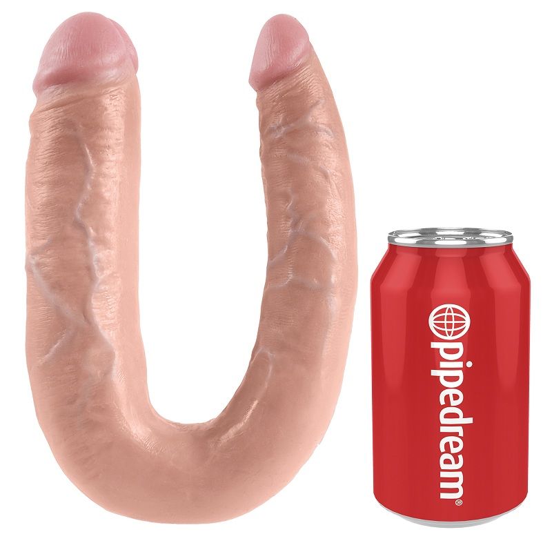 King Cock U-Shaped Large Double Trouble Flesh 17.8 Cm | Niks.fi verkkokauppa