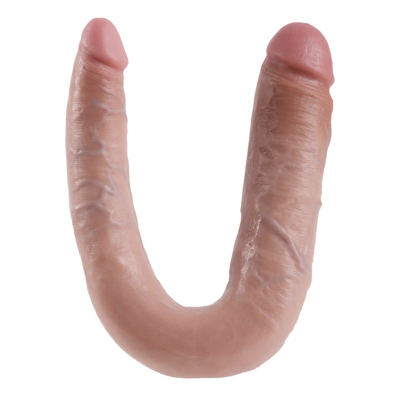 King Cock U-Shaped Large Double Trouble Flesh 17.8 Cm | Niks.fi verkkokauppa