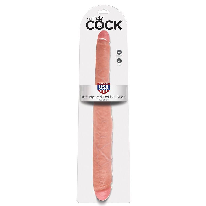 King Cock Slim Double Dildo Flesh 40.6 Cm | Niks.fi verkkokauppa