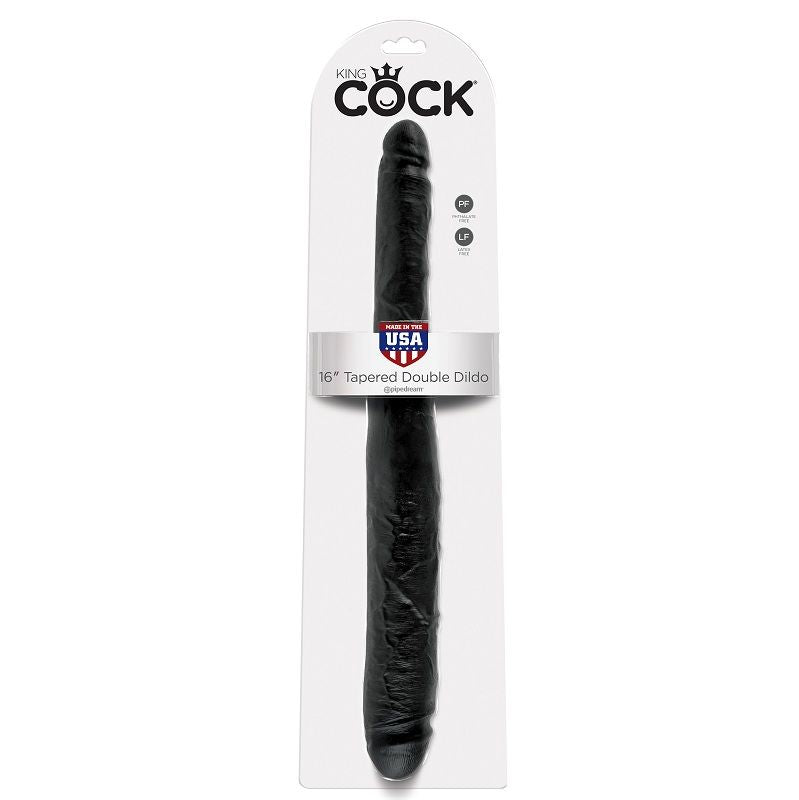 King Cock Slim Double Dildo Black 40.6 Cm | Niks.fi verkkokauppa