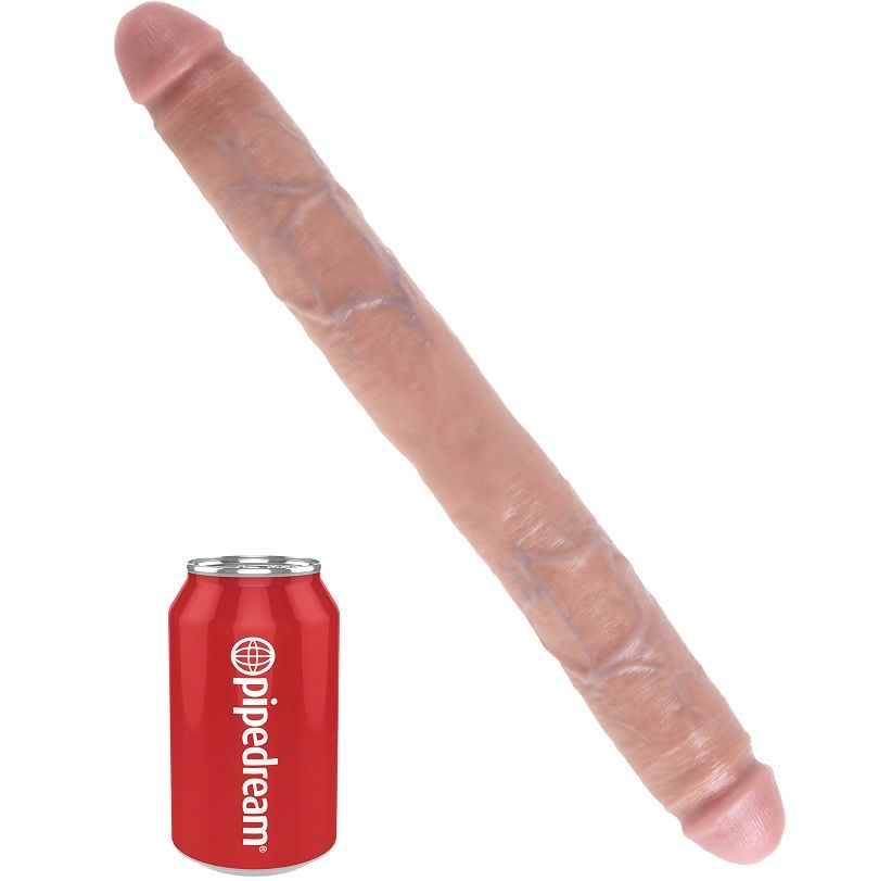 King Cock Thick Double Dildo Flesh 40.6 Cm | Niks.fi verkkokauppa