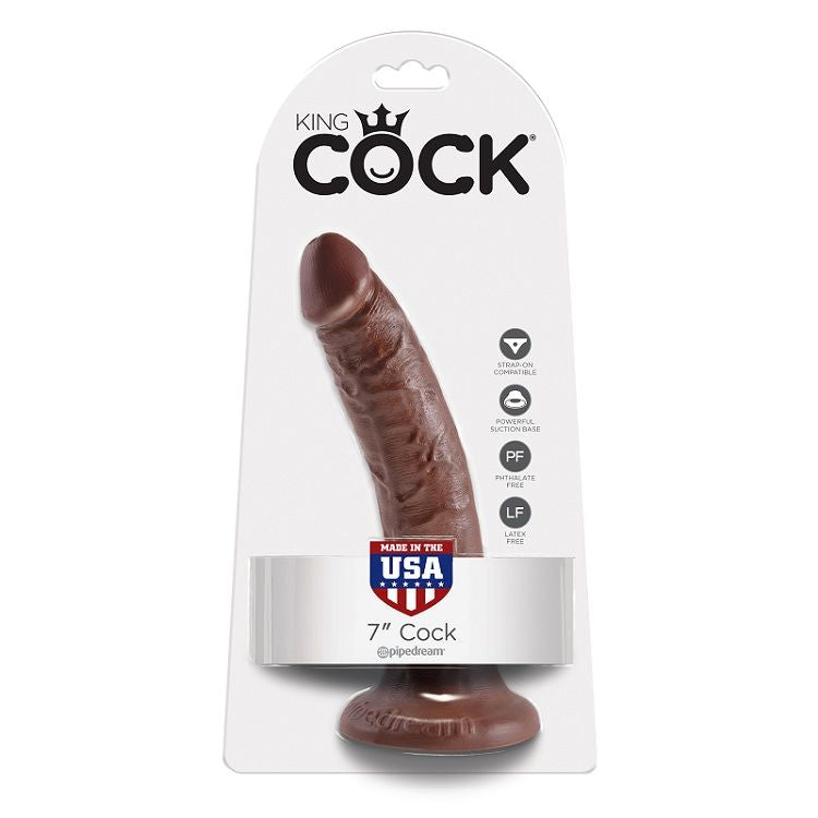 King Cock 7 Dildo Chocolate 17.8 Cm | Niks.fi verkkokauppa