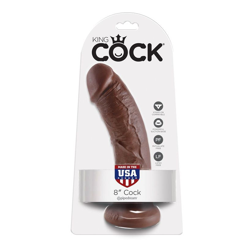 King Cock 8 Dildo Brown 20.3 Cm | Niks.fi verkkokauppa