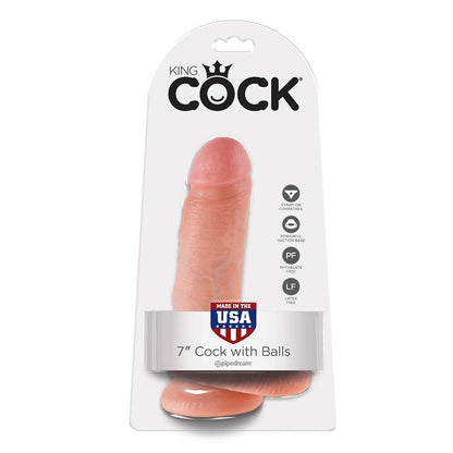 King Cock 7 Dildo Flesh With Balls 17.8 Cm | Niks.fi verkkokauppa