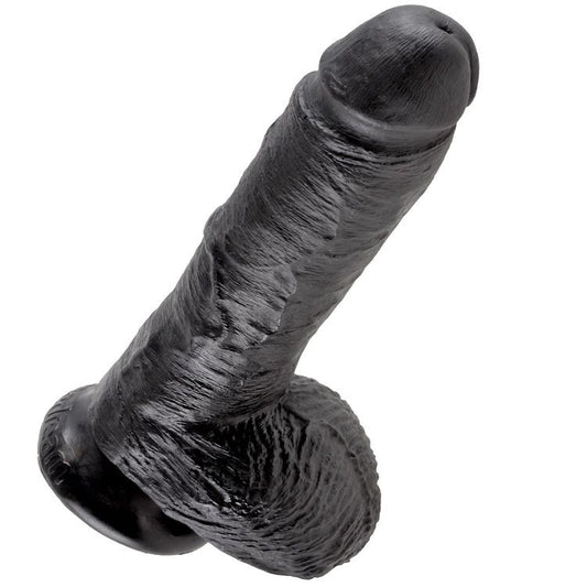 King Cock 8 Dildo Black With Balls 20.3 Cm | Niks.fi verkkokauppa