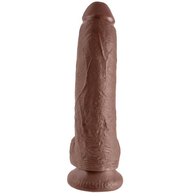 King Cock 9 Dildo Brown With Balls 22.9 Cm | Niks.fi verkkokauppa