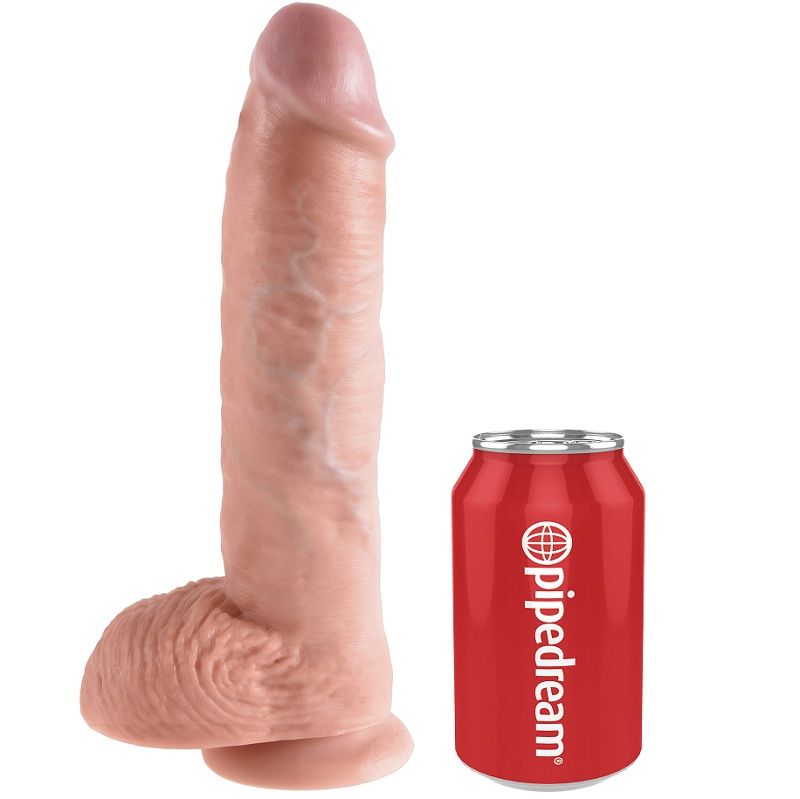 King Cock 10 Dildo Flesh With Balls 26.5 Cm | Niks.fi verkkokauppa