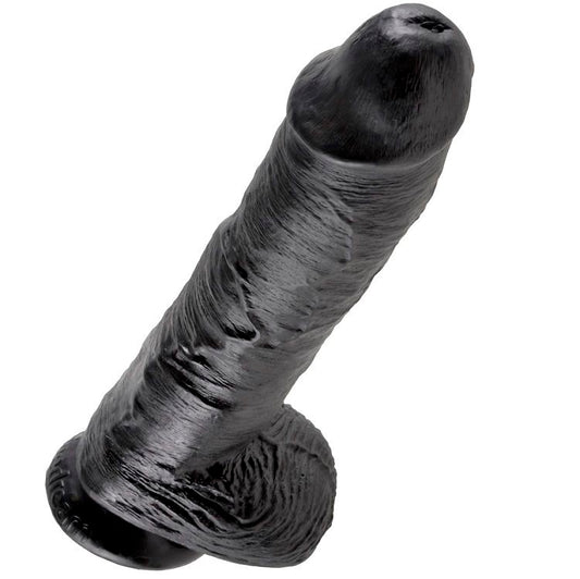 King Cock 10 Dildo Black With Balls 25.4 Cm | Niks.fi verkkokauppa