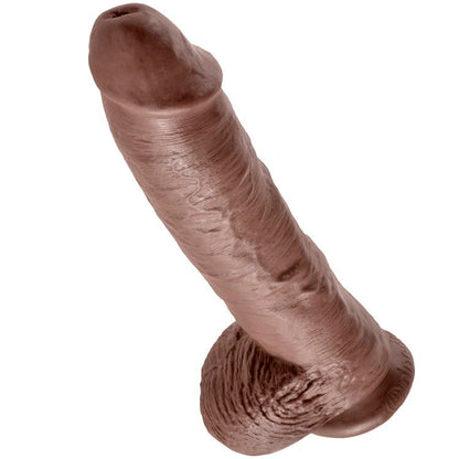 King Cock 10 Dildo Brown With Balls 25.4 Cm | Niks.fi verkkokauppa