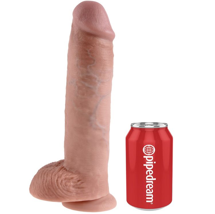 King Cock 11 Dildo Flesh With Balls 28 Cm | Niks.fi verkkokauppa