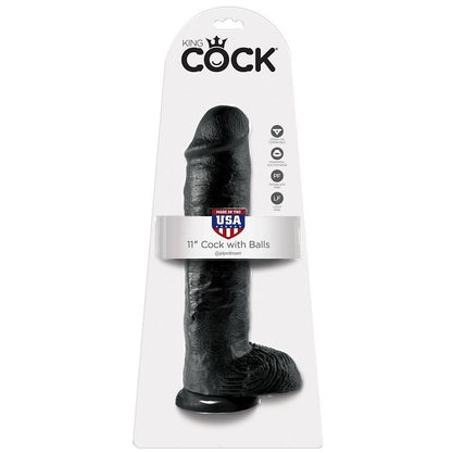 King Cock 11 Dildo Black With Balls 28 Cm | Niks.fi verkkokauppa