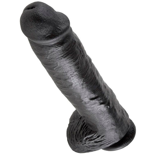 King Cock 11 Dildo Black With Balls 28 Cm | Niks.fi verkkokauppa