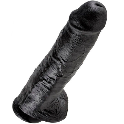 King Cock 11 Dildo Black With Balls 28 Cm | Niks.fi verkkokauppa