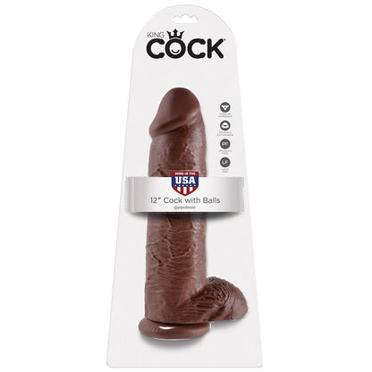 King Cock 12 Dildo Brown With Balls 30.48 Cm | Niks.fi verkkokauppa