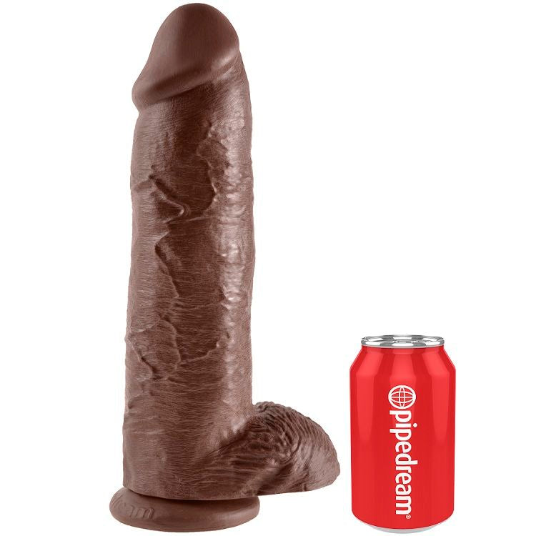 King Cock 12 Dildo Brown With Balls 30.48 Cm | Niks.fi verkkokauppa
