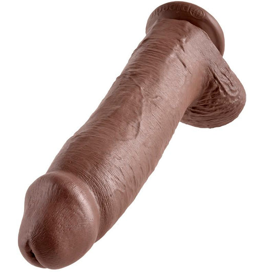King Cock 12 Dildo Brown With Balls 30.48 Cm | Niks.fi verkkokauppa