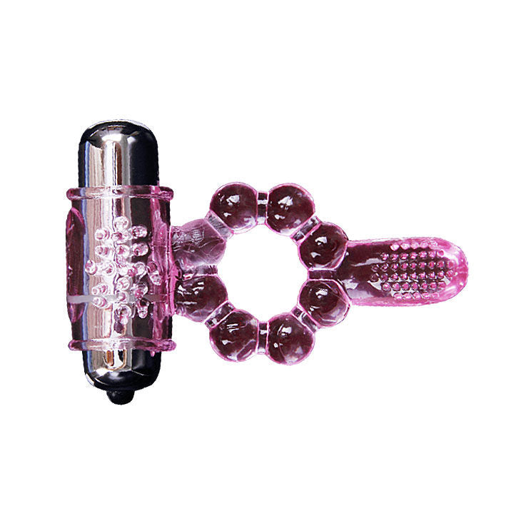 Baile Silicone Ring 10 Tongue Rhythms With Pink Vibration | Niks.fi verkkokauppa