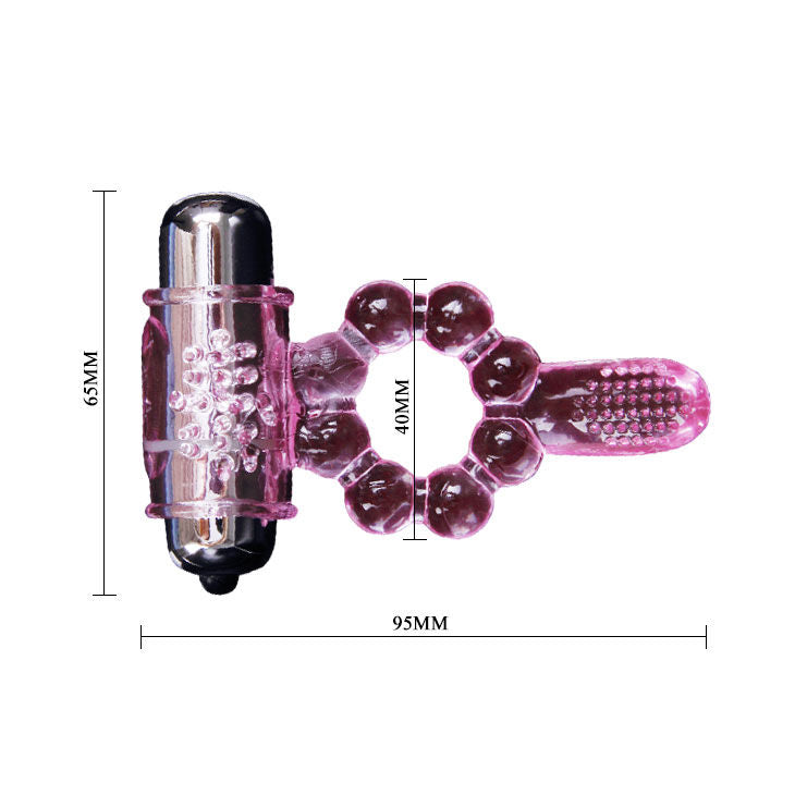 Baile Silicone Ring 10 Tongue Rhythms With Pink Vibration | Niks.fi verkkokauppa