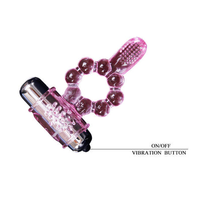 Baile Silicone Ring 10 Tongue Rhythms With Pink Vibration | Niks.fi verkkokauppa