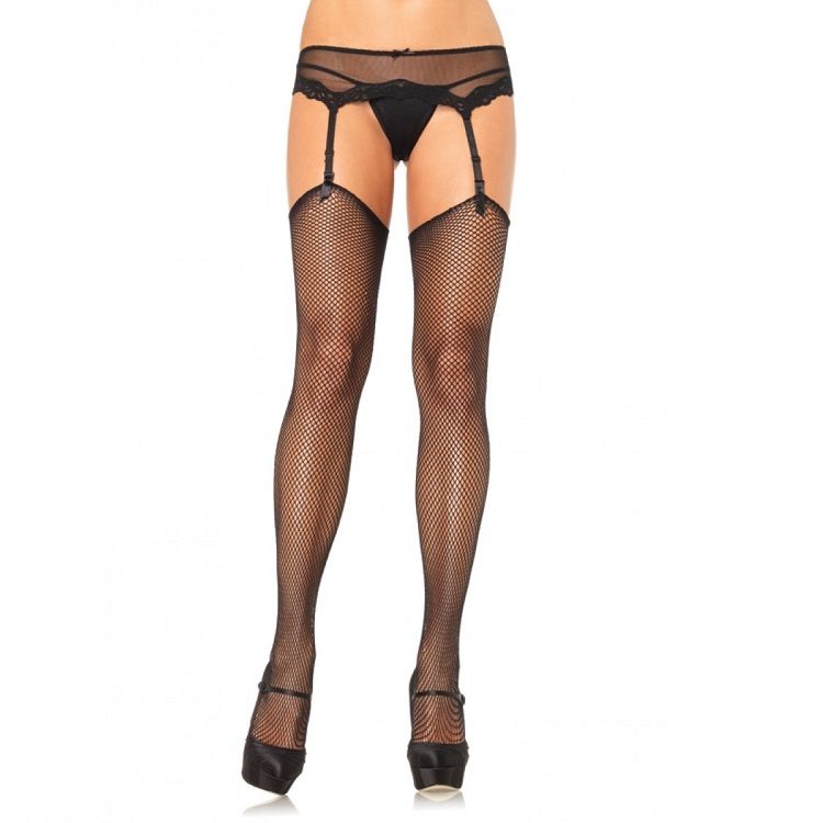 Leg Avenue Net Stockings Without Superior Self-Adhesive Silicone | Niks.fi verkkokauppa